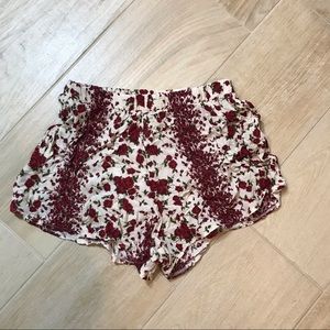 Brandy Melville Flowered Shorts - small/medium